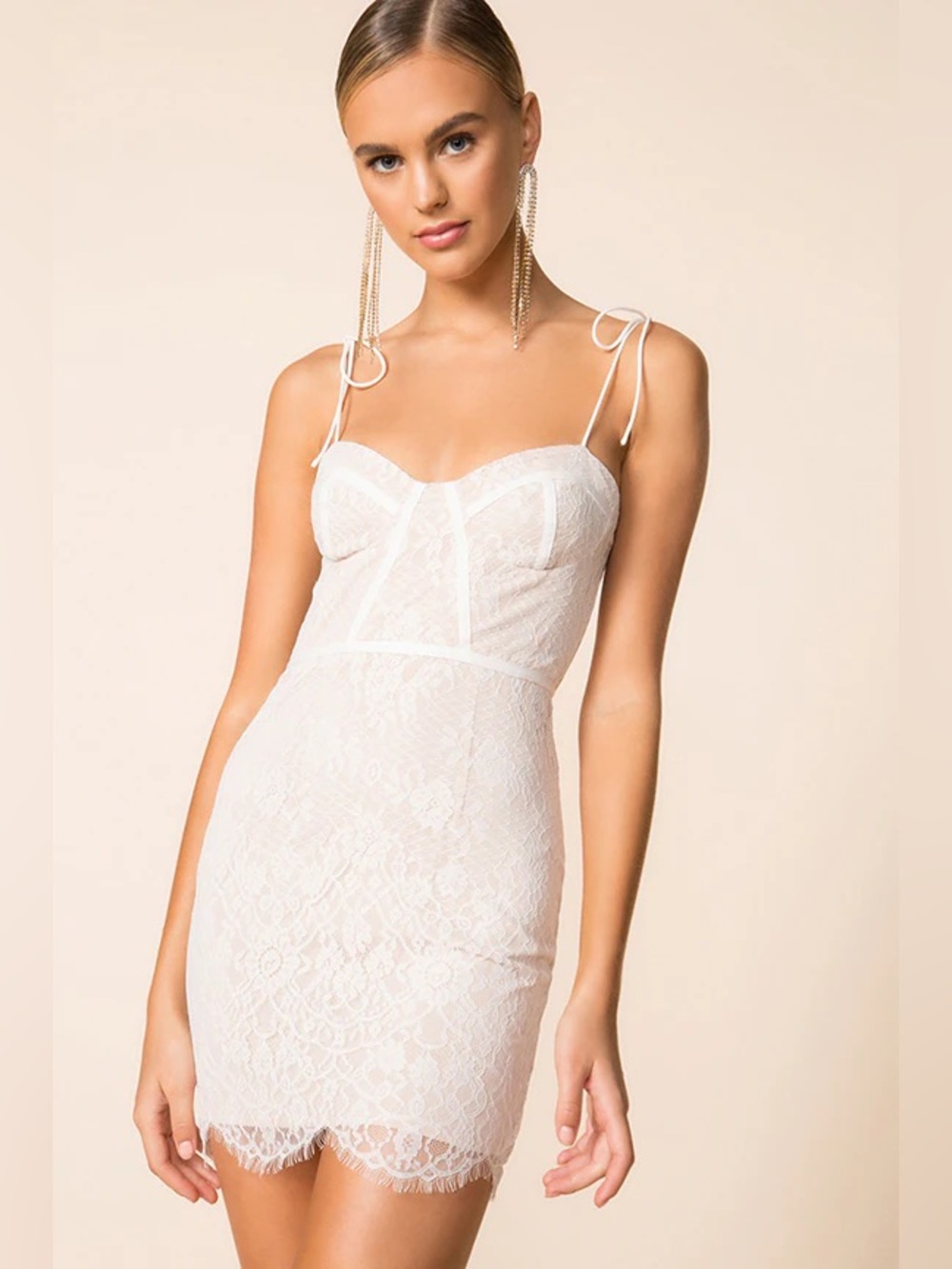 Superdown Lottie Lace Bustier Dress